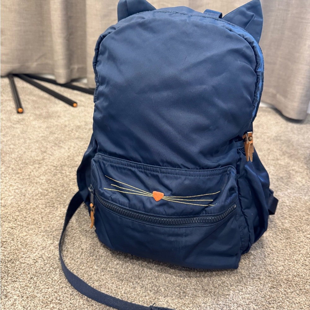 Crewcuts Navy Blue Cat Ear Kids Backpack
